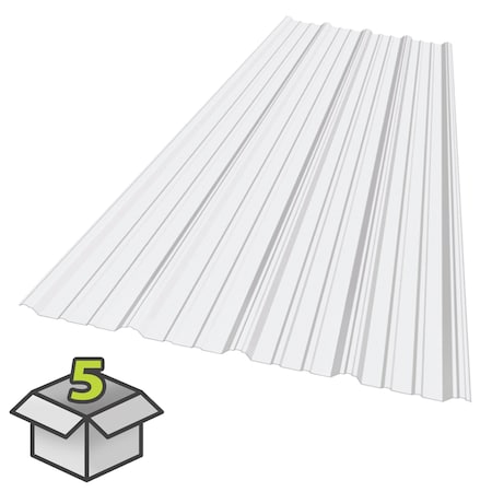 9 - 38 In. X 6 Ft. Polycarbonate Roof Panel In White Opal, 5PK